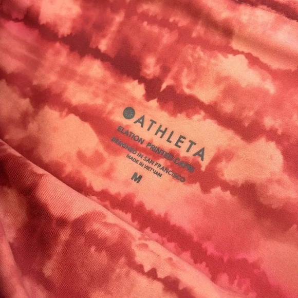 Athleta Elation Printed Capri in dyed orange size M - Picture 7 of 14